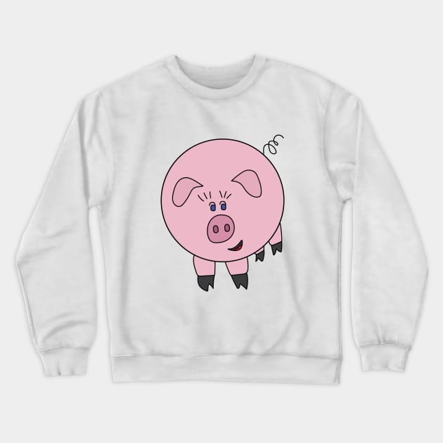 Cute Chubby Pig Crewneck Sweatshirt by DiegoCarvalho